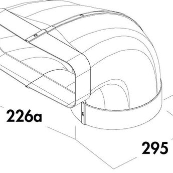F-Bion Omkeerstuk 90°- Voor directe aansluiting van de kap met aangevormde mof.
