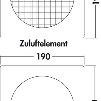 E-Klima A/Z 150 luchtafvoer en luchttoevoer muurdoorvoer,