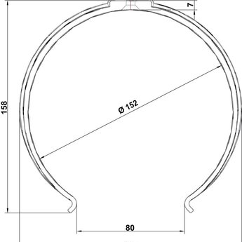 R-SKLEMM Ronde buishouder, wit,