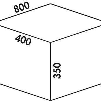 Naber Cox - Box 350 S/800-4. met biologisch deksel, lichtgrijs.