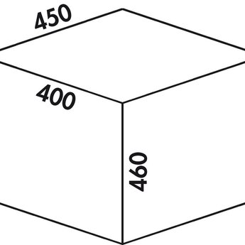 Naber Cox - Base 460 R/450-1. lichtgrijs, H 460 mm.