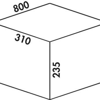 Naber Cox - Box 235 K/800-3. zonder biologisch deksel, lichtgrijs.