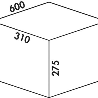 Naber Cox - Box 275 K/600-2, zonder biologisch deksel, lichtgrijs,