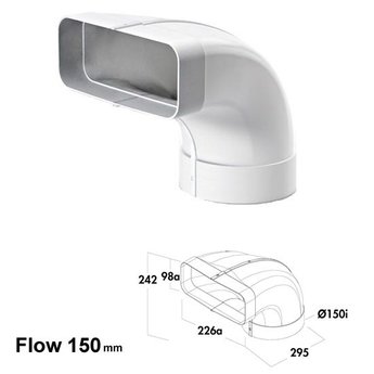 F-Bion Omkeerstuk 90°- Voor directe aansluiting van de kap met aangevormde mof.