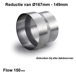 Reductie Ø150 - Ø160mm Aluminium