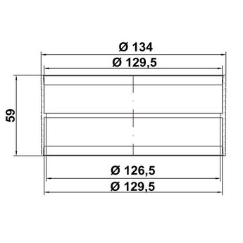 Compair Flow luchtafvoer R-VBS round 125 Buisverbinding, wit