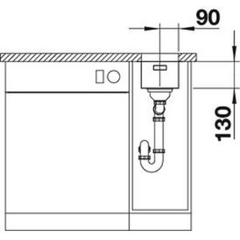 Blanco Spoelbak keuken - ANDANO 180-u - Manuele bediening