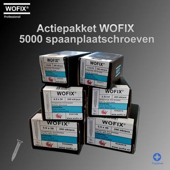 Spaanplaatschroeven WOFIX ACTIEPAKKET