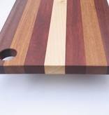 Luxury Breadboard, made of maple, purpleheart, padouc and afzelia.