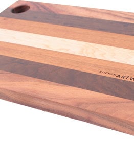 end grain cuttingboard with a woven patern of hard maple and tigerwood -  Kitchen artwoods