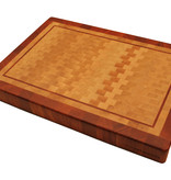 end grain cuttingboard made of hornbeam and tigerwood