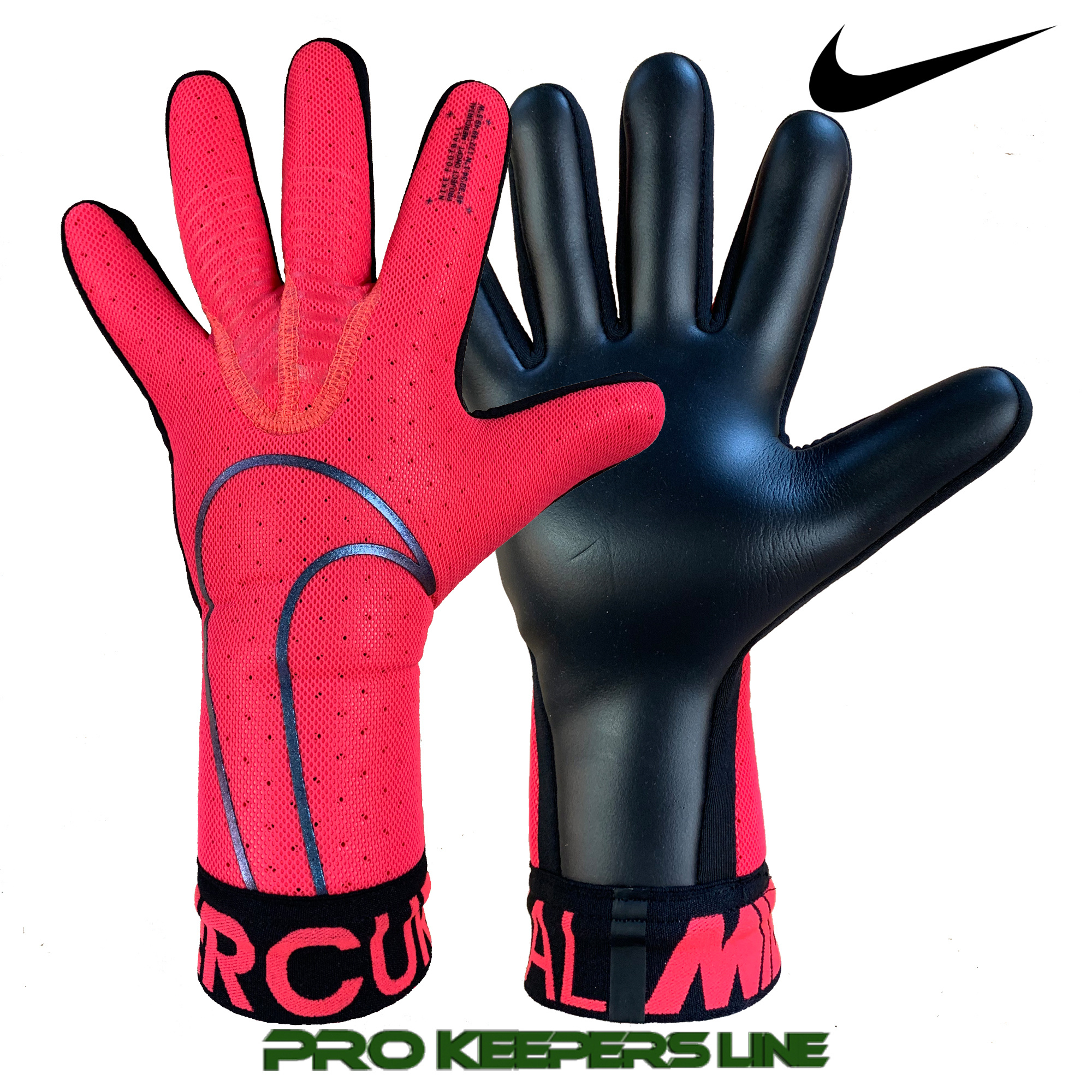 NIKE GK MERCURIAL TOUCH ELITE PROMO LASER CRIMSON/BLACK - Pro Keepers Line