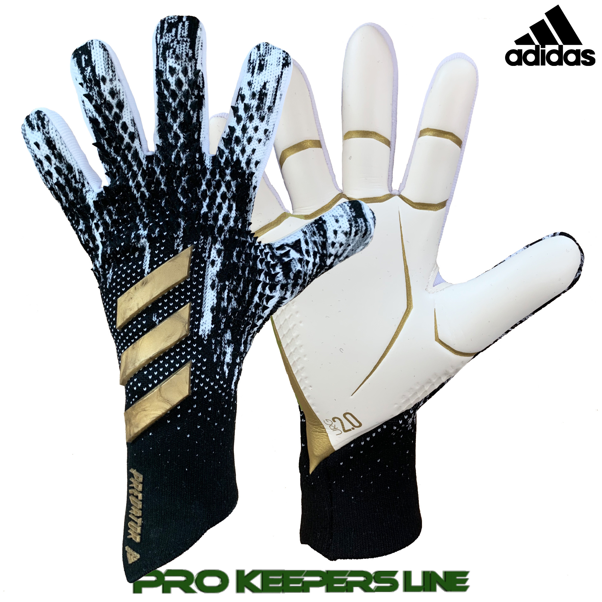 white and gold adidas gloves