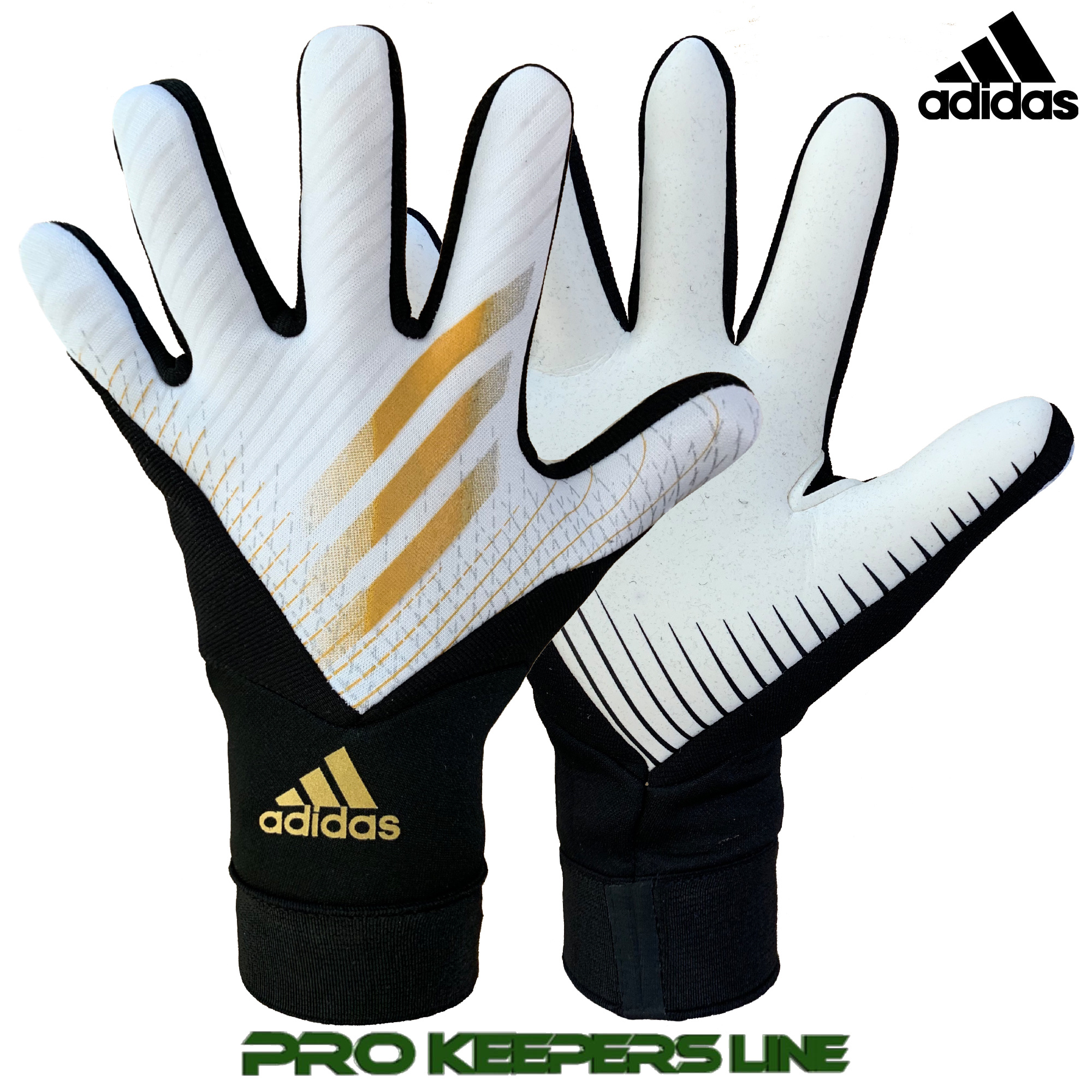 Adidas X Gl League White Gold Metallic Black Junior Pro Keepers Line