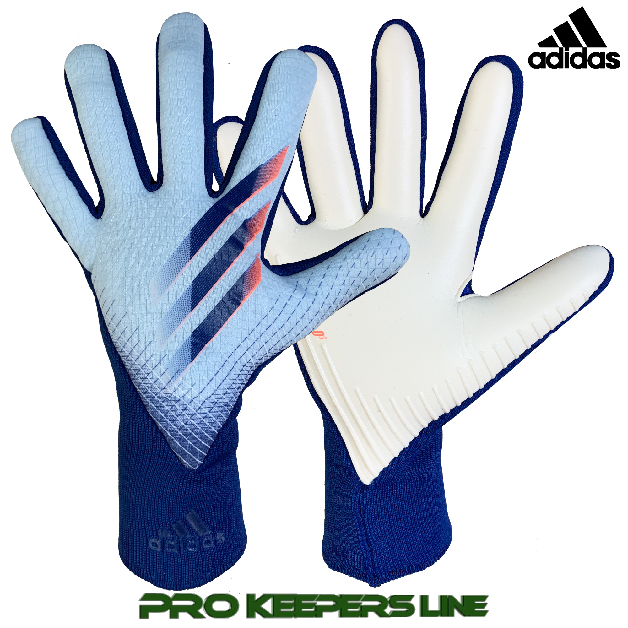 Adidas X Gl Pro Sky Tint Royal Blue Signal Coral Pro Keepers Line