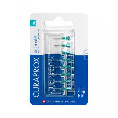 Curaprox Prime Refill Ragers | 06 | 2,2mm | Blauw | 8 stuks