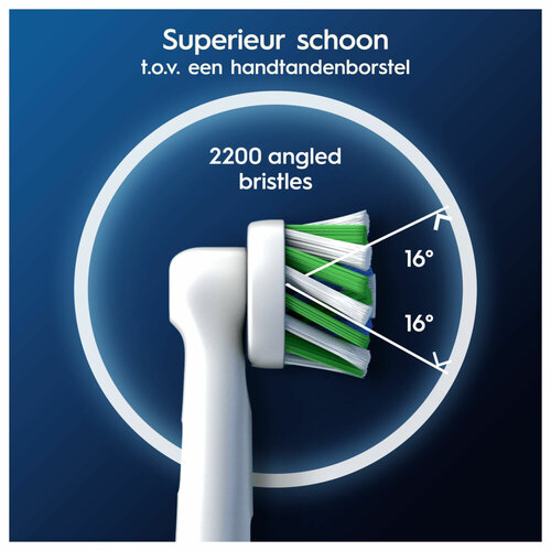 Oral-B Pro Cross Action Opzetborstels Wit | 6 stuks