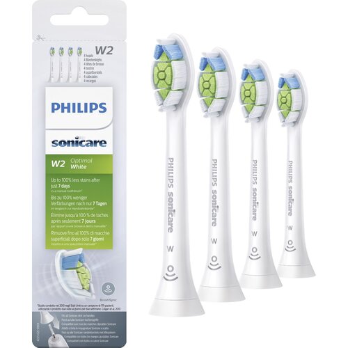 Philips Sonicare W2 Optimal White Opzetborstels | Wit | HX6064/10 | 4 stuks