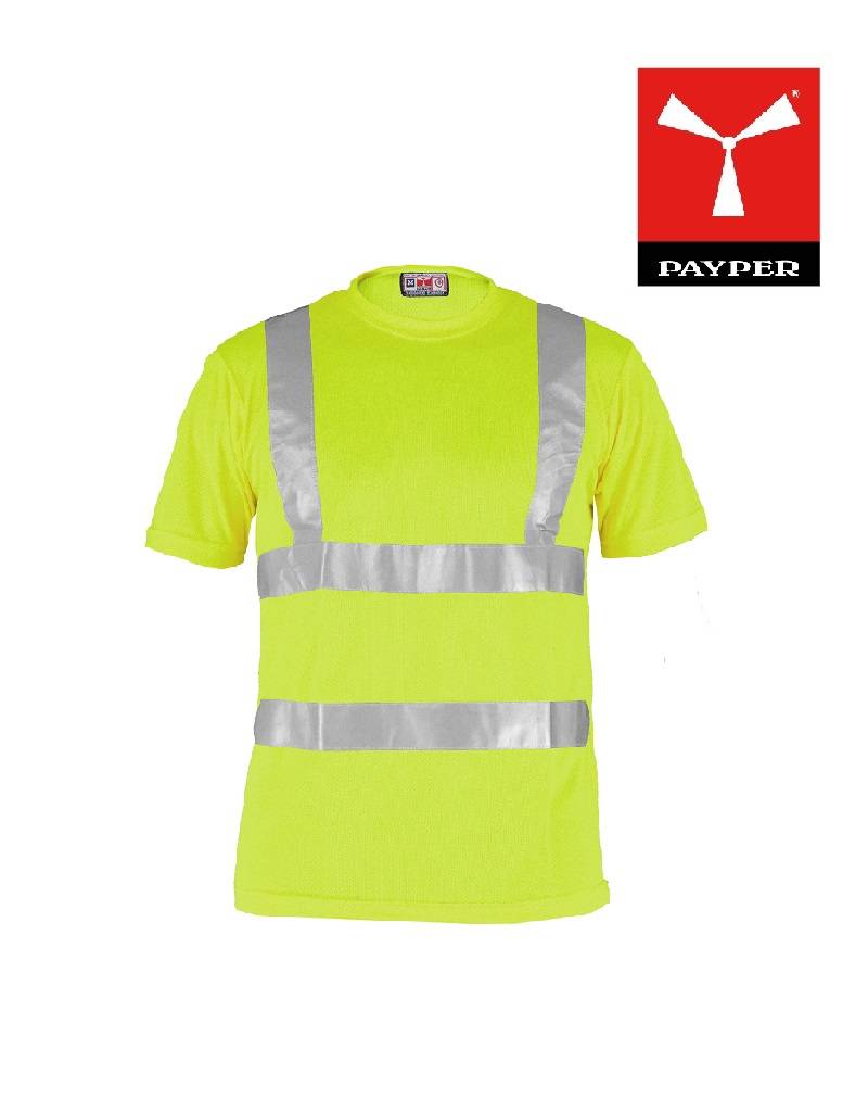 Payper Avenue fluogelb- T-Shirt mit Reflexstreifen