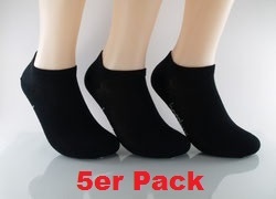 Bambus Kneuss Qualität 42400 schwarz - Bambus Socken, 5er Pack