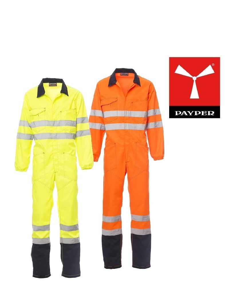 Payper Ship.P2 - Warnschutz-Overall in Gelb oder Orange mit Reflexstreifen