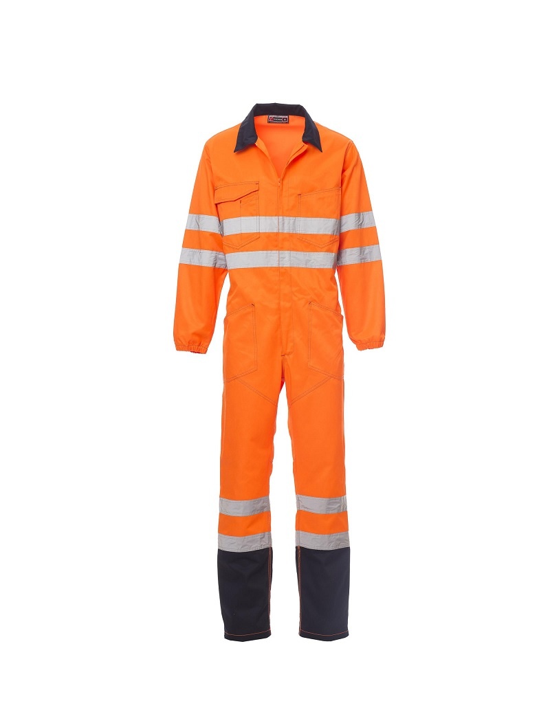 Payper Ship.P2 - Warnschutz-Overall in Gelb oder Orange mit Reflexstreifen