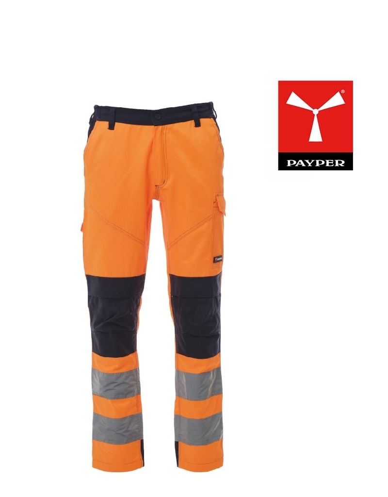 Payper Charter Tech Payper, Warnschutz, Hose mit Kniepatte, Orange Navy