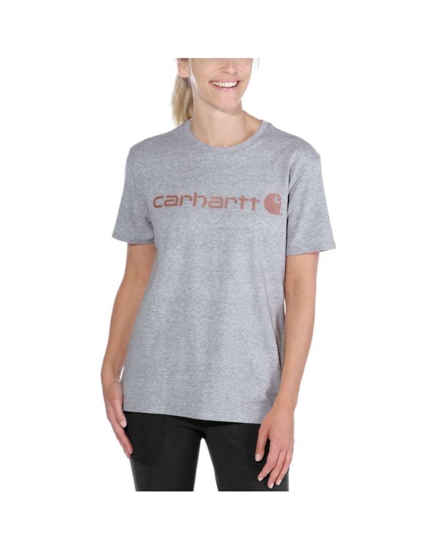 Carhartt Kleider 103592.034 T-shirt, Damen, Kurzarm , Grau, Print von Carhartt