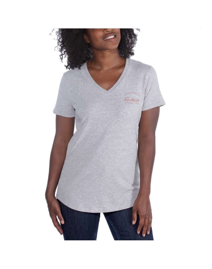 Carhartt Kleider 104227.HGY LOCKHART GRAPHIC V-NECK T-SHIRT