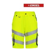 Engel Workwear - Arbeitskleidung für Profis FE6545.38165.S - Warnschutzhose kurz, EN 20741 Klasse 1, gelb-blau