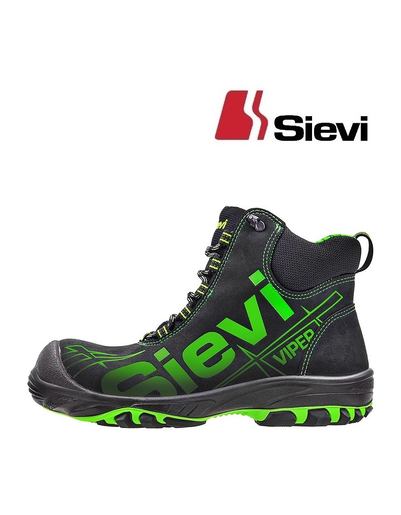 Sievi – Marke für Profis ViperX High S3 - Sicherheitsschuh, Orthopädische Einlagen nach DGUV,
