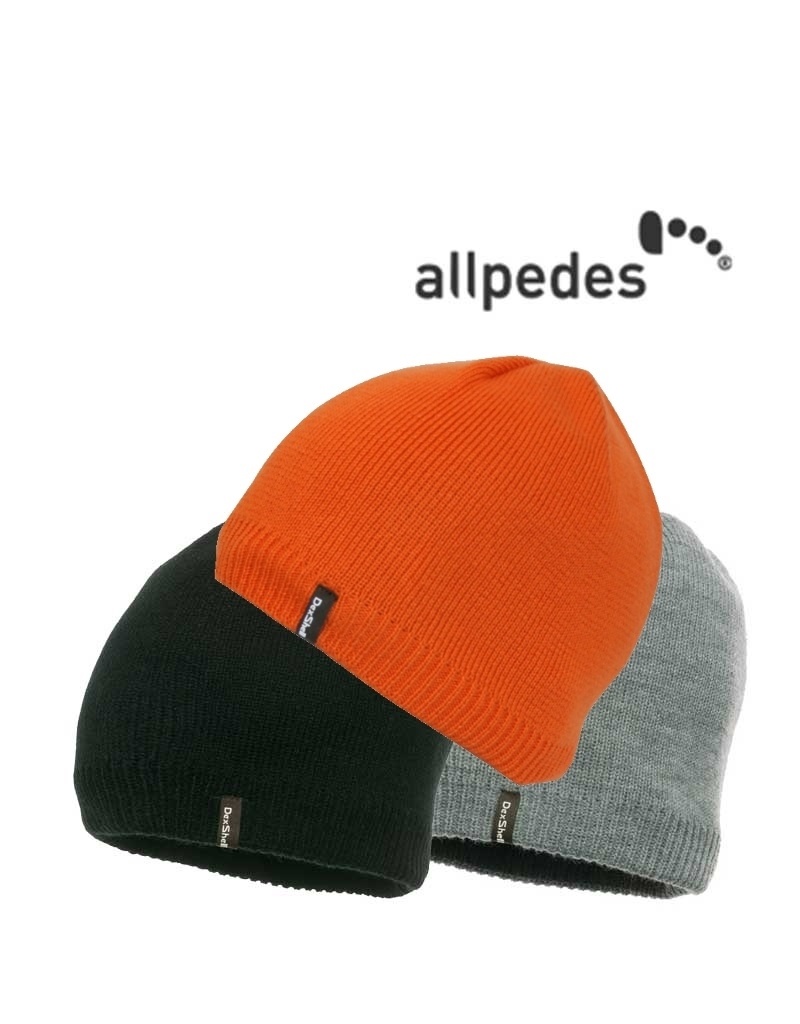 Allpedes Allpedes, Dexshell hat Beanie Solo, Wasserfest, schwarz und grau