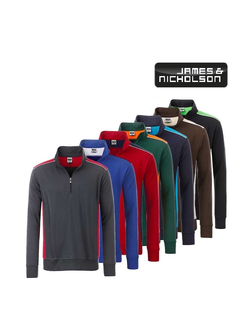 James Nicholson JN868 Workwear Half-Zip Sweat