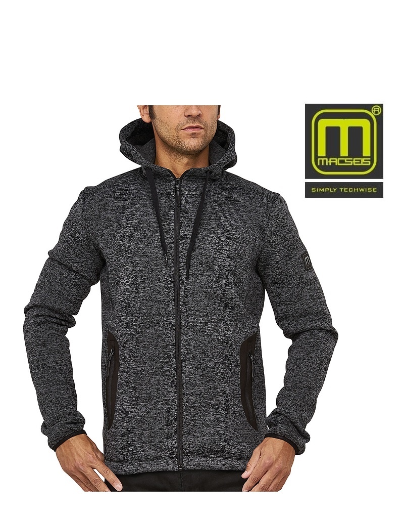 Macseis MS26003.AV - Strickjacke "RIPTIDE LIGHT" MACSEIS® grau/Melange