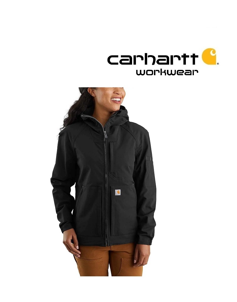 Carhartt Kleider 105343.N04 Black - Damenjacke, Hoodie, mit wasserabweisender Beschichtung