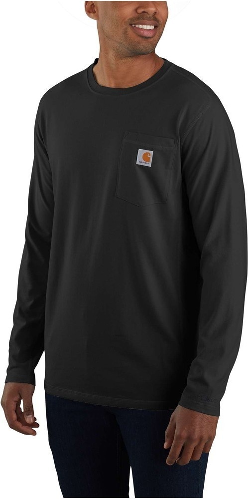 Carhartt Kleider 104617.N04 black  FORCE FLEX POCKET T-SHIRT L/S