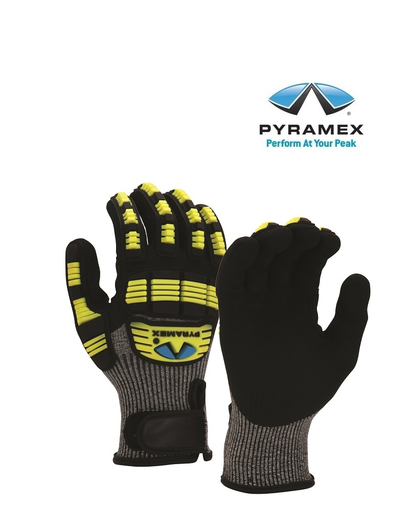 Pyramex GL610C - HPPE-Schnittschutzhandschuh mit Schlagprotektoren schwarz