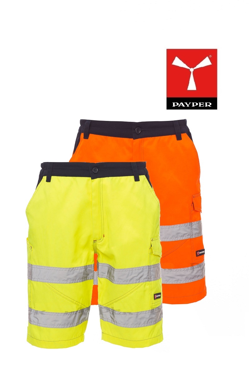 Payper Craft Payper Herren Bermudas mit Reflexstreifen gelb oder orange