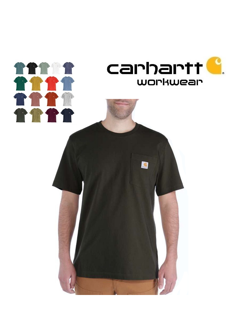 Carhartt Kleider 103296.306.ANV -T-Shirt Armee grün (Peat)