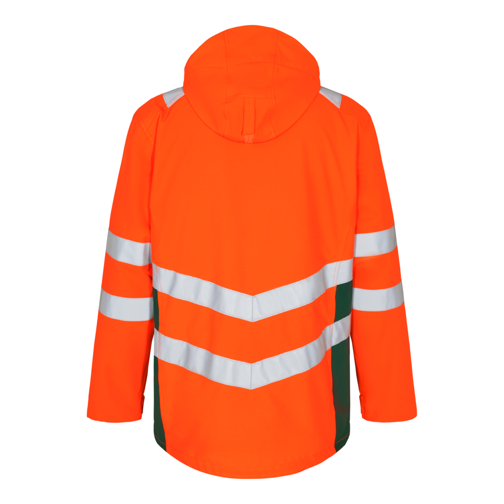 Engel Workwear - Arbeitskleidung für Profis FE1145.101.S.GG, Regen-Parka EN 20471 Kl. 3, orange-grün