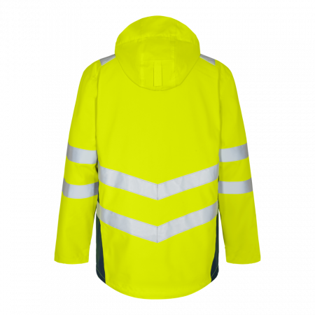 Engel Workwear - Arbeitskleidung für Profis FE1145.38165.S. Regen-Parka EN 20471 Kl. 3, Gelb mit Dunkelblau