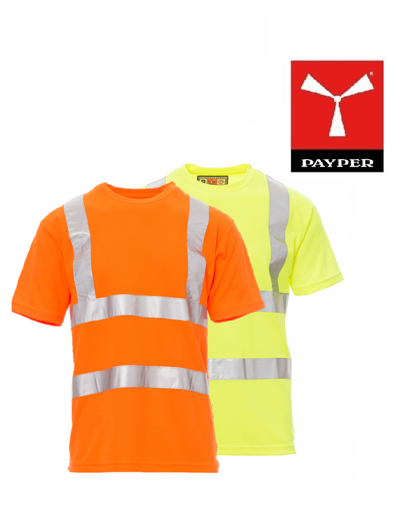 Payper Avenue fluogelb- T-Shirt mit Reflexstreifen