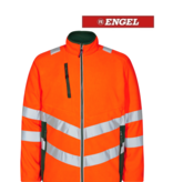 Engel Workwear - Arbeitskleidung für Profis FE1192.101.S.K  Fleece-Jacke EN 20471 Kl. 2, Orange-grün