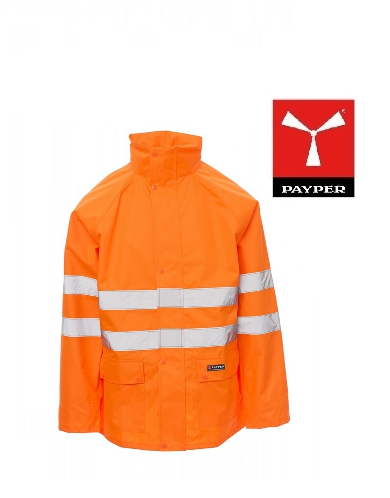Payper Hurricane-Jacket orange - Regenjacke mit 3M Streifen