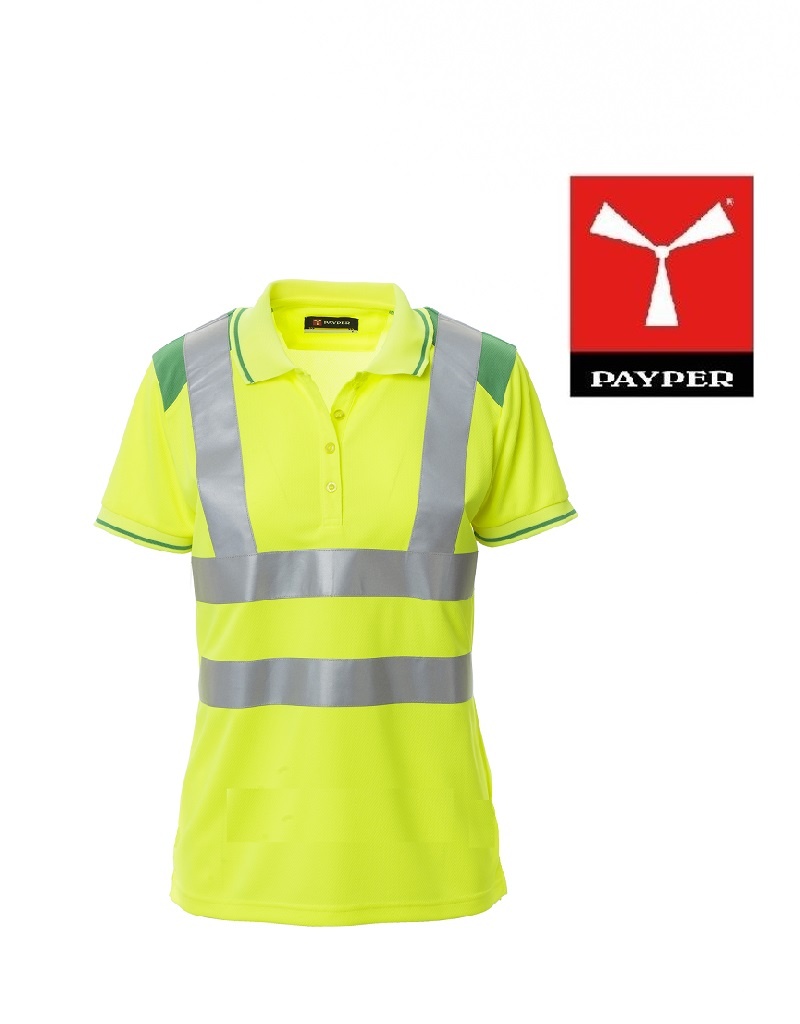 Payper Guard+ Lady Gelb mit Grün - Damen-Warnschutz Polo-Shirt