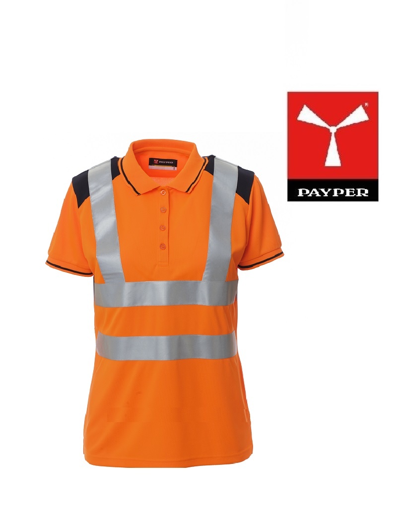 Payper Guard+ Lady Orange - Damen-Warnschutz Polo-Shirt