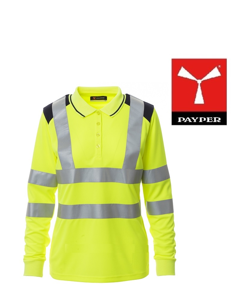 Payper Guard+ Winter Lady Gelb mit Blau - Damen Warnschutz Polo-Shirt
