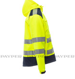 Payper  Shine 2.0 gelb - Herren-Warnschutz-Fleecejacke mit 3 M Streifen  von Payper