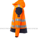 Payper  Shine 2.0 orange - Herren-Warnschutz-Fleecejacke mit 3 M Streifen  von Payper