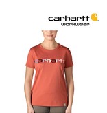 Carhartt Kleider 105764.Q53 T-Shirt Woman Logo Terracotta,  RELAXED FIT  von Carhartt